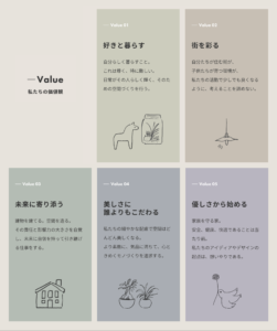 新たに定義した5つのバリュー